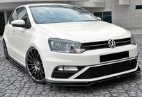 Volkswagen Polo 2010-2017 Front Lip Spoiler DPT (für GTI, 2014-2017, Schwarz Glanz) Foto 2