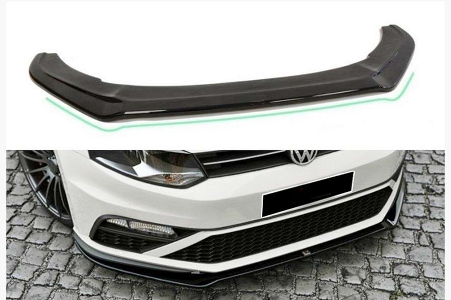 Volkswagen Polo 2010-2017 Front Lip Spoiler DPT (für GTI, 2014-2017, Schwarz Glanz) Image