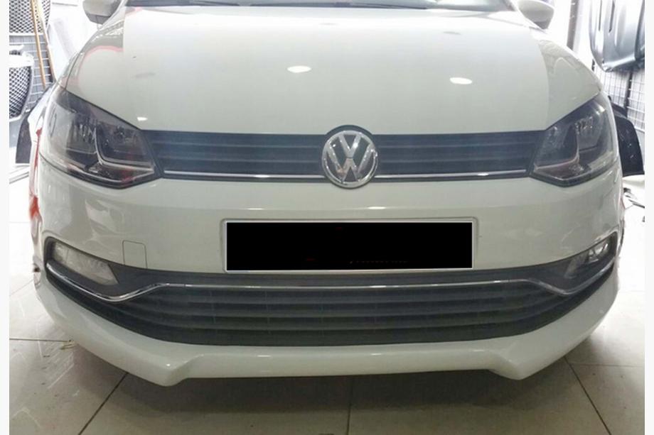 Volkswagen Polo 2010-2017 Frontlippe DPT (2014-2017, Schwarz Glanz) Image