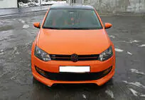 Volkswagen Polo 2010-2017 Front Lip Spoiler DPT (2009-2013, Schwarz Glanz) Foto 1