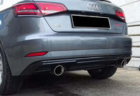 Audi A3 2012-2020 DPT Heckdiffusor (HB, 2017-2020, hochglanzschwarz) Foto 3