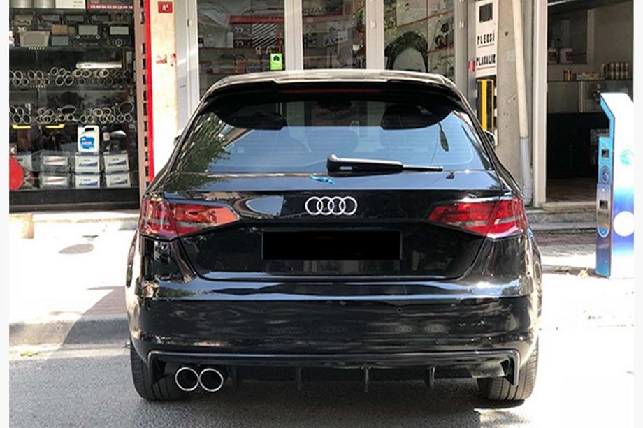 Audi A3 2012-2020 Heckdiffusor DPT V-2 (2012-2016, HB, Schwarz Glanz) Foto 1