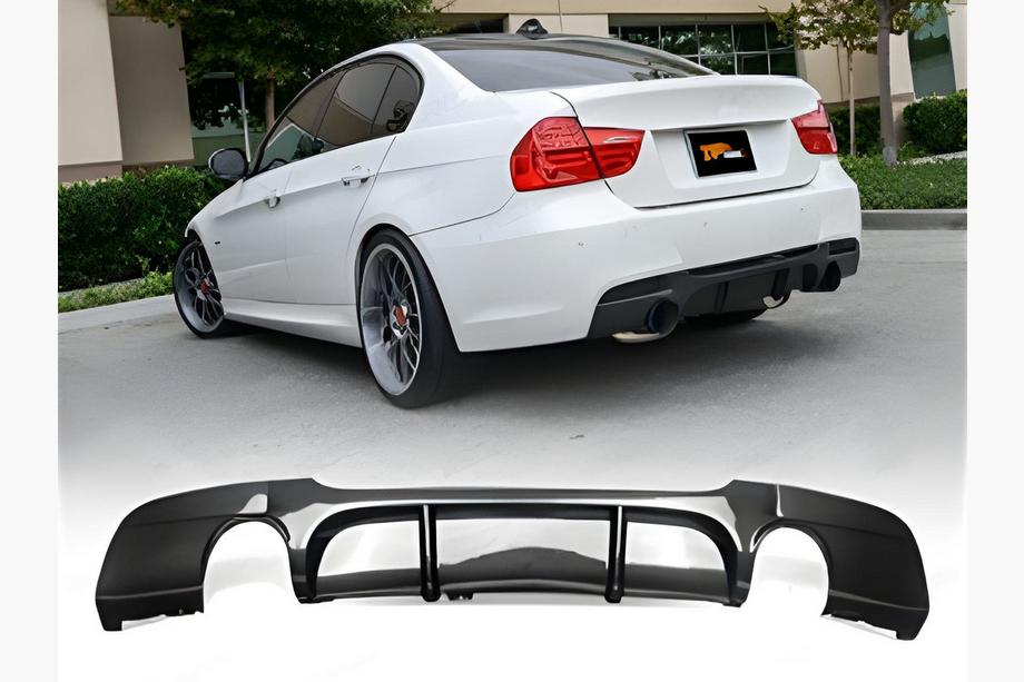 BMW 3 Series E90/E91 2005-2011 Heckdiffusor DPT V-4 (für E90 M-Sport, Schwarz Glanz) Foto 1