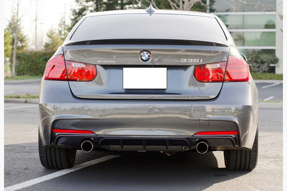 BMW 3 Series F30/F31 2012-2019 Heckdiffusor DPT V-4 (für M-Performance, Schwarz Glanz) Foto 2