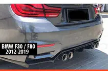 BMW 3 Series F30/F31 2012-2019 Heckdiffusor DPT V-2 (für Vorstainer, Schwarz Glanz) Foto 1