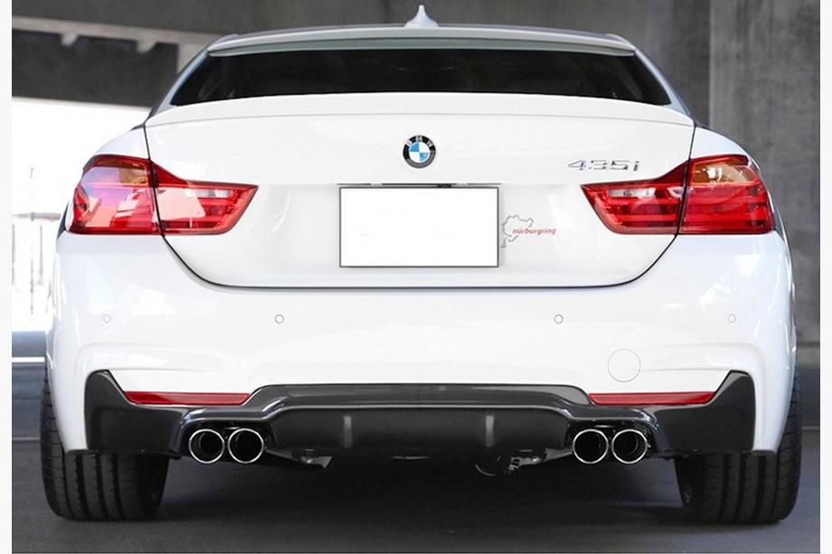 BMW 4 Series F32/F33/F36 2012-2020 Heckdiffusor DPT V-2 (für M-Performance, Schwarz Glanz) Image