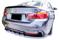 BMW 4 Series F32/F33/F36 2012-2020 Heckdiffusor DPT V-3 (für M-Performans, Coupe, Schwarz Glanz) Foto 1