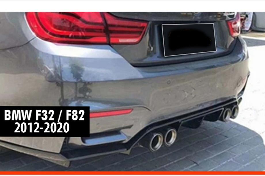 BMW 4 Series F32/F33/F36 2012-2020 Heckdiffusor DPT V-4 (für M-4 Vorstainer, Schwarz Glanz) Image
