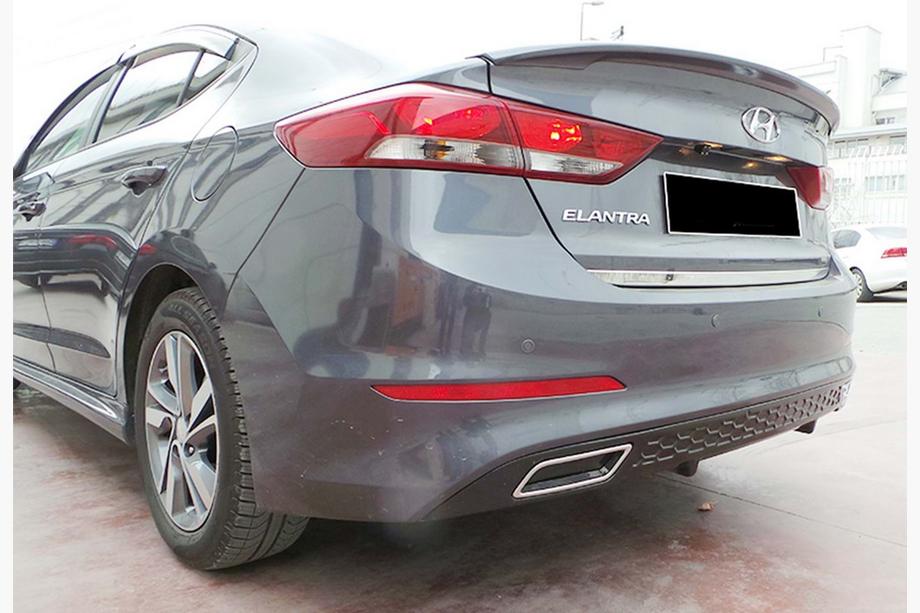 Hyundai Elantra (AD) 2015-2020 Heckdiffusor DPT V-1 (Schwarz Glanz) Image