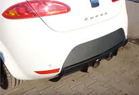 Seat Leon 2005-2012 Heckdiffusor DPT V-2 (2009-2012, Schwarz Glanz) Foto 2