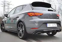 Seat Leon 2013-2020 Heckdiffusor DPT V-1 (2017-2020, Schwarz Glanz) Foto 1