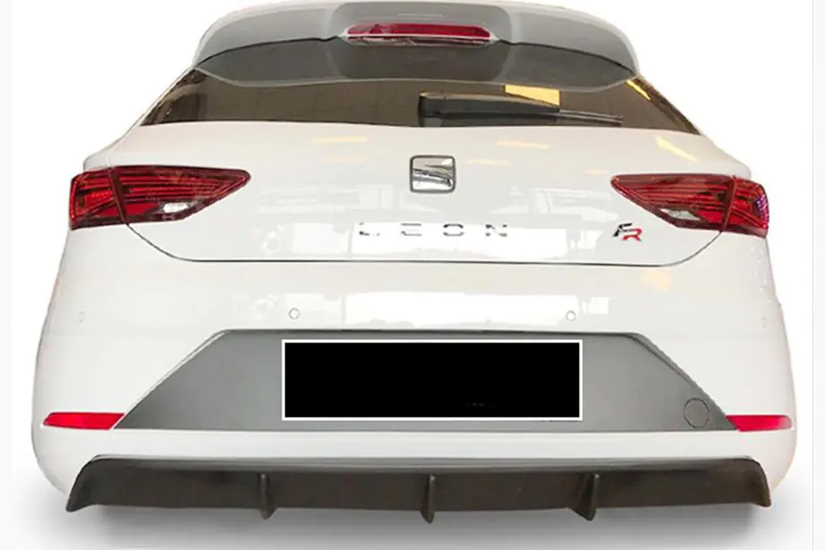 Seat Leon 2013-2020 Heckdiffusor DPT V-2 (2017-2020, Schwarz Glanz) Foto 2