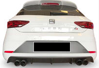 Seat Leon 2013-2020 Heckdiffusor DPT V-3 (2017-2020, Schwarz Glanz) Foto 1