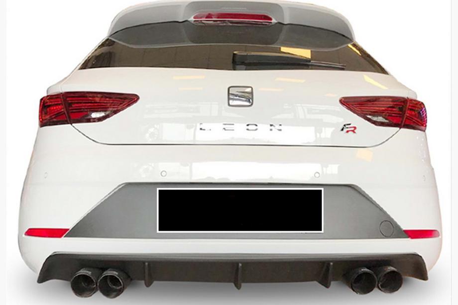 Seat Leon 2013-2020 Heckdiffusor DPT V-3 (2017-2020, Schwarz Glanz) Image