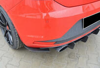 Seat Leon 2013-2020 Heckdiffusor DPT V-6 (2013-2016, Schwarz Glanz) Foto 4