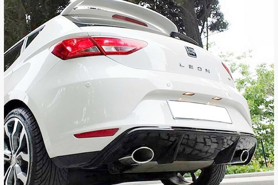 Seat Leon 2013-2020 Heckdiffusor DPT V-7 (2013-2016, Schwarz Glanz) Image