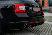Skoda Octavia III A7 2013-2019 Heckdiffusor DPT V-2 (LB/SW, Schwarz Hochglanz) Foto 1