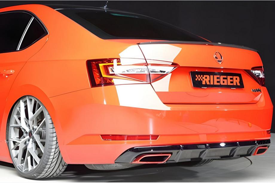 Skoda Superb 2015-2024 Heckdiffusor DPT V-1 (Schwarz Glanz) Image