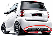 Smart 2014- Heckdiffusor DPT (Schwarz Glanz) Foto 1