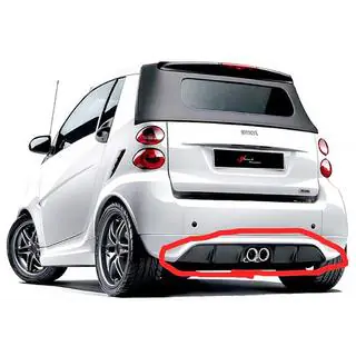 Heckdiffusor DPT (Schwarz Glanz) Smart 2014- Foto 1