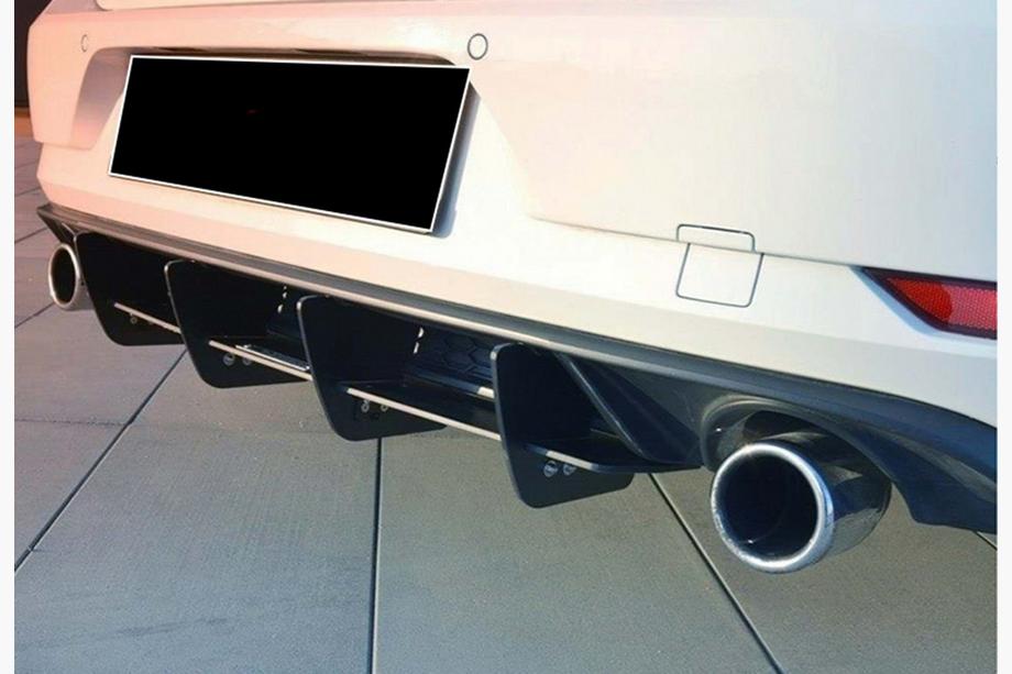 Volkswagen Golf 7/E-Golf 2012-2020 Heckdiffusor DPT V-2 (für GTI, 2017-2019, Schwarz Matt) Image
