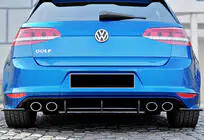 Volkswagen Golf 7/E-Golf 2012-2020 Heckdiffusor DPT V-4 (für R / R-Line, 2012-2019, Schwarz Matt) Foto 4