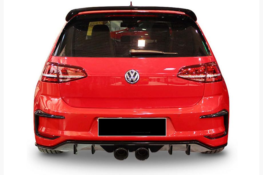 Volkswagen Golf 7/E-Golf 2012-2020 Heckdiffusor DPT V-7 (2012-2017, Schwarz Glanz) Image