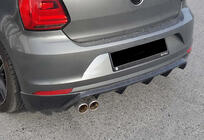 Volkswagen Polo 2010-2017 Heckdiffusor DPT (2014-2017, Schwarz Glanz) Foto 6