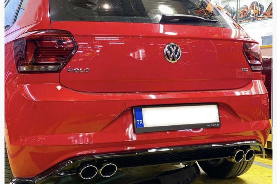 Volkswagen Polo 2017- Heckdiffusor DPT V-1 (Schwarz Glanz) Foto 1
