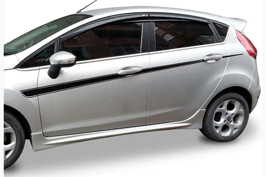 Ford Fiesta 2008-2017 Seitenschweller DPT V-2 (HB, Schwarz Glanz) Image