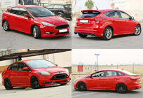 Ford Focus III 2011-2017 Seitenschweller DPT (SD, 2015-2017, Schwarz Glanz) Foto 1