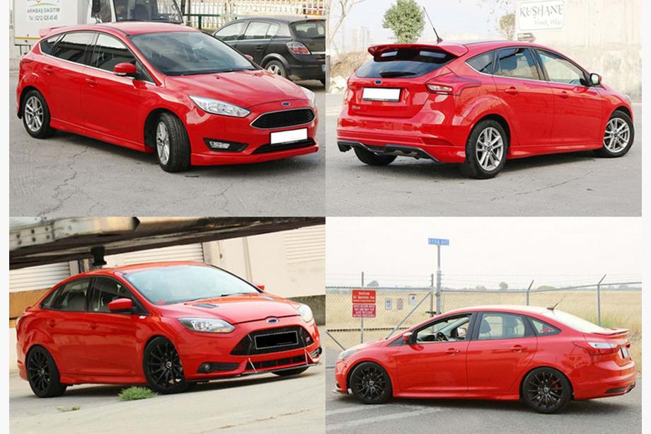 Ford Focus III 2011-2017 Seitenschweller DPT (SD, 2015-2017, Schwarz Glanz) Image