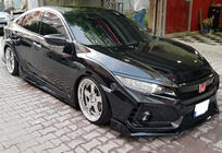 Honda Civic Sedan X 2016-2021 Seitenschweller DPT V-4 (Schwarz Glanz) Foto 1