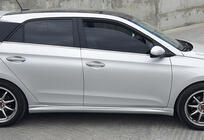 Hyundai I-20 2014-2020 Seitenschweller DPT (2014-2018, Schwarz Glanz) Foto 1