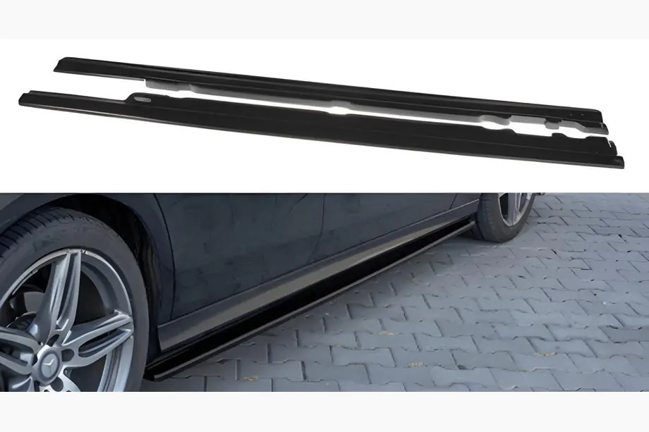 Mercedes E-class W213 2016-2023 Seitenschweller DPT (Schwarz Glanz) Foto 1