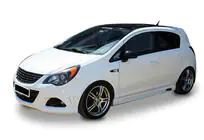Opel Corsa D 2007-2014 Seitenschweller DPT V-2 (Schwarz Glanz) Foto 2