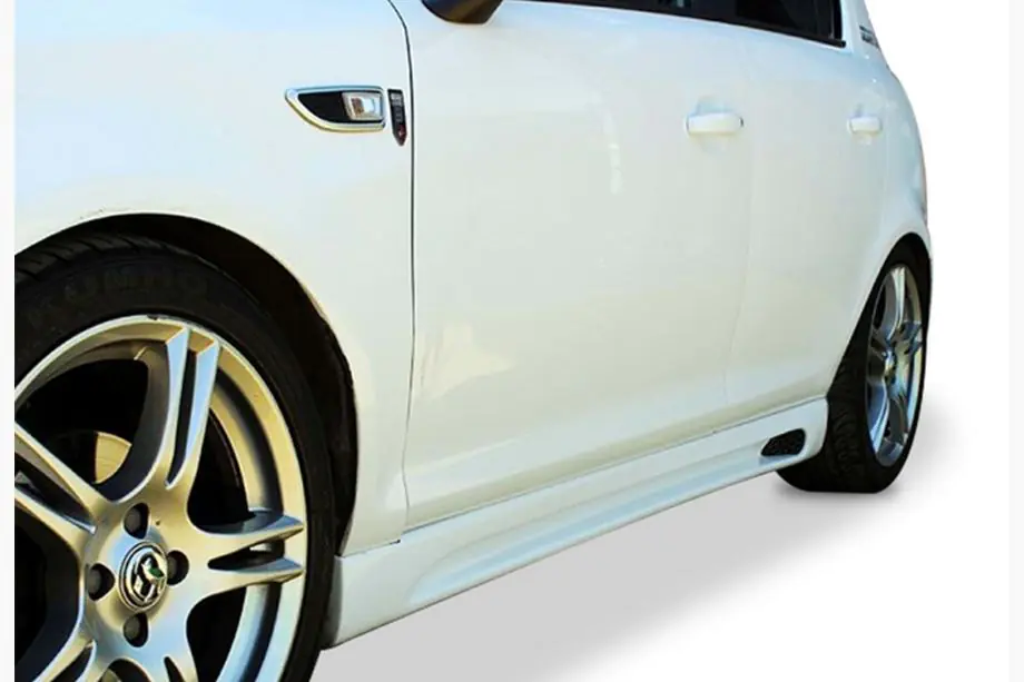 Opel Corsa D 2007-2014 Seitenschweller DPT V-2 (Schwarz Glanz) Image