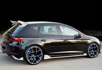 Seat Leon 2013-2020 Seitenschweller DPT V-3 (2017-2020, Schwarz Glanz) Foto 5