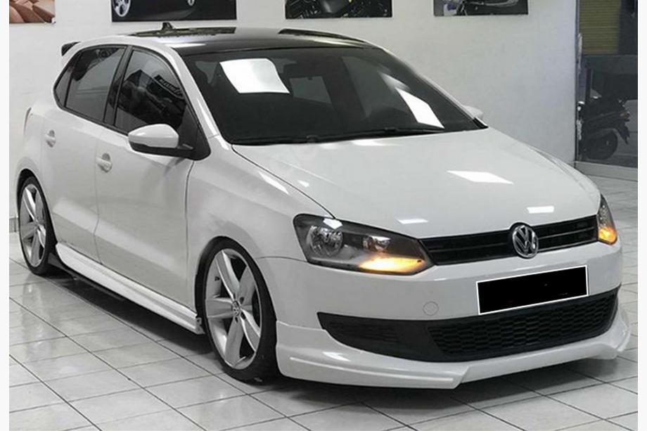 Volkswagen Polo 2010-2017 Seitenschweller DPT V-1 (Schwarz Glanz) Image
