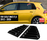 Volkswagen Golf 7/E-Golf 2012-2020 Fensterabdeckungen hinten DPT V-2 (Schwarz Glanz, 2 Stk) Foto 1