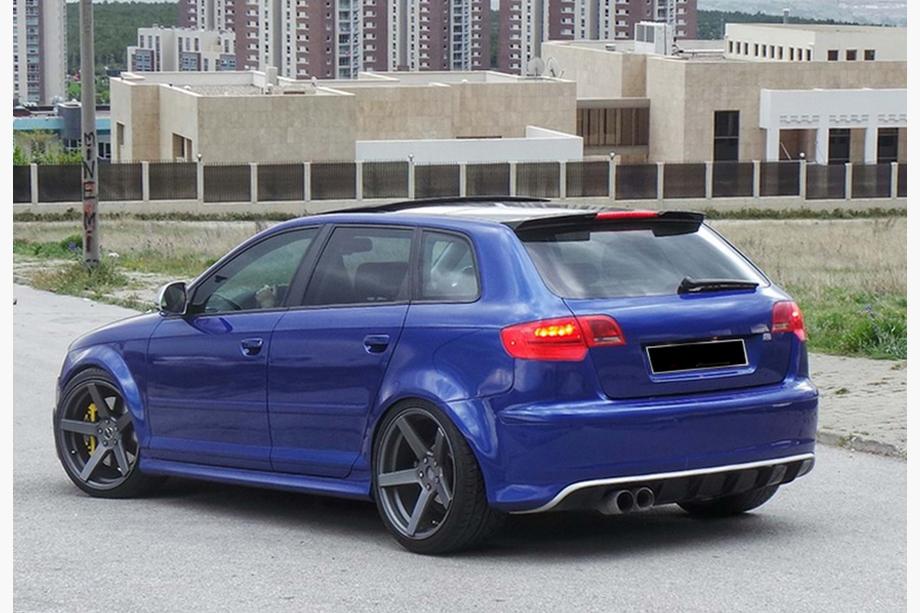 Audi A3 2003-2012 DPT V-2 Heckspoiler (2003-2008, Schwarz Glanz) Foto 2
