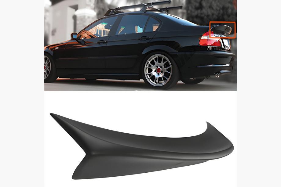BMW 3 Series E46 1998-2006 Spoiler CSL-Style V2 (für SD, Schwarz Glanz) Image