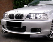 BMW 3 Series E46 1998-2006 Frontspoiler Flap DPT (Schwarz Glanz) Foto 1