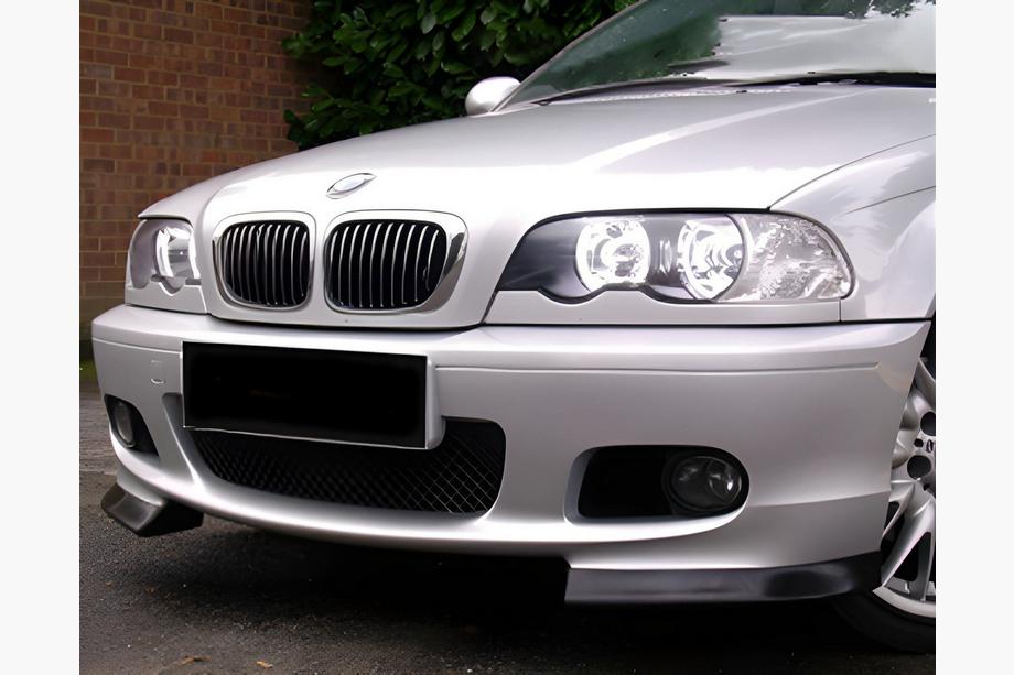 BMW 3 Series E46 1998-2006 Frontspoiler Flap DPT (Schwarz Glanz) Image