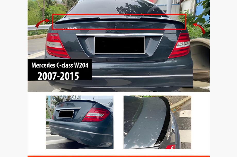 Mercedes C-class W204 2007-2015 DPT V-1 Spoiler (Schwarz Glanz) Image
