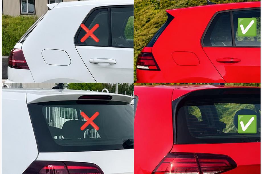 Volkswagen Golf 7/E-Golf 2012-2020 DPT V-2 Spoiler (für GTI / R HB, Schwarz glänzend) Foto 10