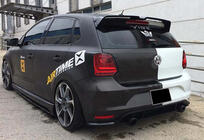 Volkswagen Polo 2010-2017 DPT V-3 Heckspoiler (HB, Schwarz Glanz) Foto 3