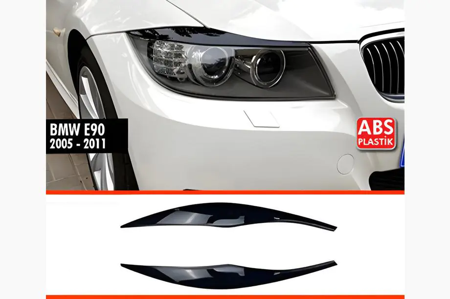 BMW 3 Series E90/E91 2005-2011 Scheinwerferblenden DPT (2Stk, Schwarz Glanz) Image