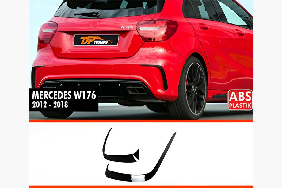 Mercedes A-class W176 2012-2018 Heckspoiler Aufsätze DPT (Schwarz Glanz) Foto 1