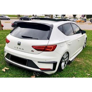 Heckstoßstangenaufsätze DPT (2017-2020, 2 Stück, Schwarz Glanz) Seat Leon 2013-2020 Foto 3